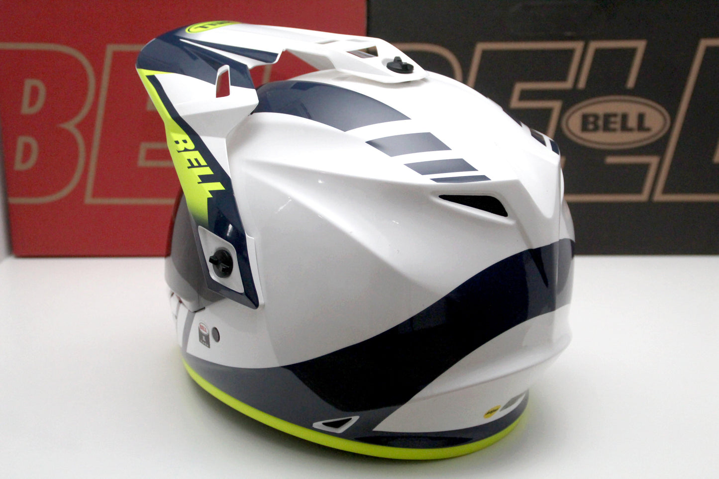 Bell MX-9 Adventure (Dash White/Blue/Hi-Viz) - Durian Bikers