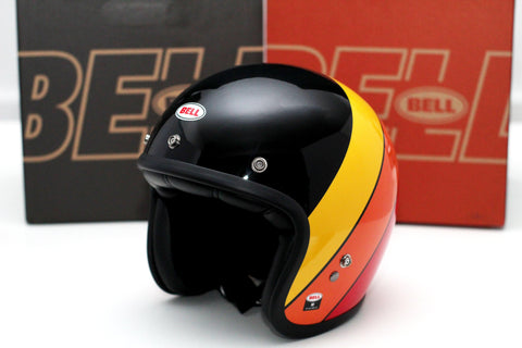 Bell Custom 500 (Riff Gloss Black/Yellow/Orange/Red) - Durian Bikers