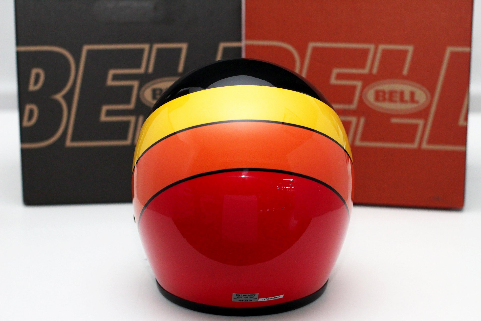 Bell Custom 500 (Riff Gloss Black/Yellow/Orange/Red) - Durian Bikers
