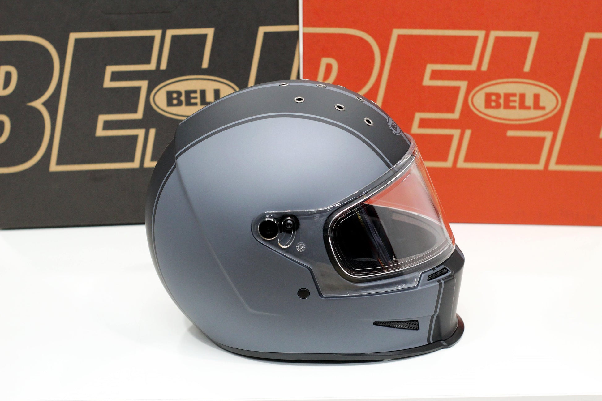 bell dominator ultra series helmet Bell Helmet Eliminator (Rally Matte Gray/Black) – Durian Bikers