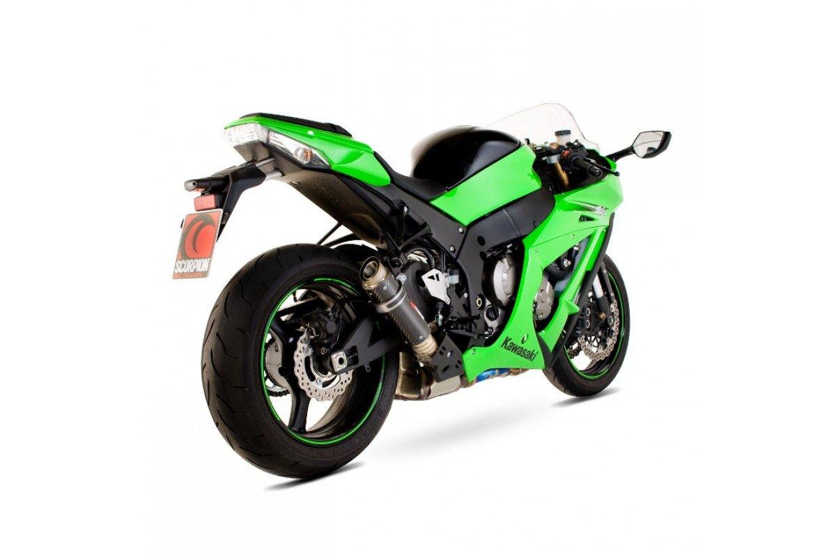 Scorpion Exhaust fits for Kawasaki Ninja ZX-10R ('11-'15) (RP1 GP Slip On) - Durian Bikers