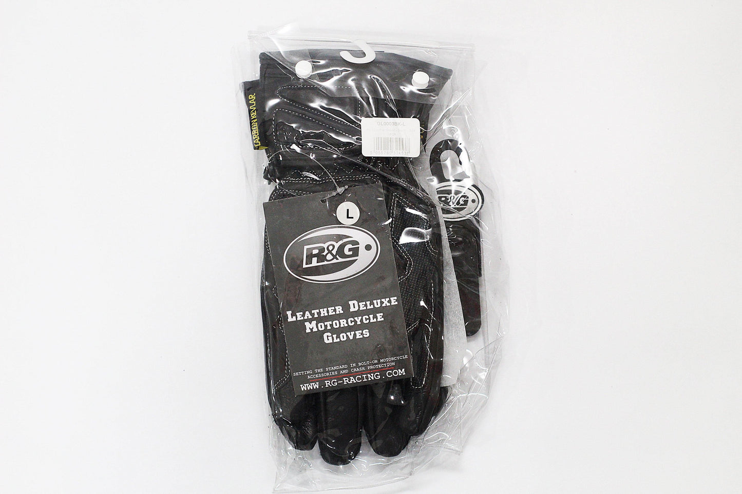 R&G Leather Deluxe Motorcycle Gloves (Black) - Durian Bikers