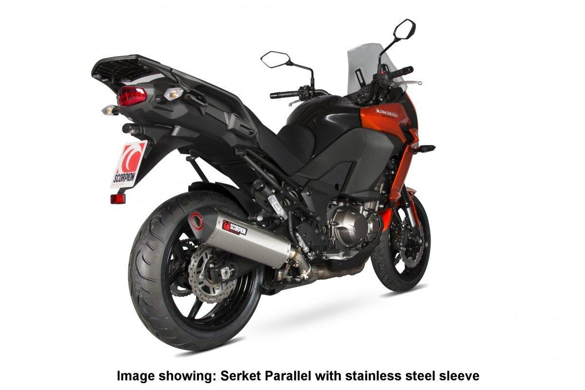 Scorpion Exhaust fits for Kawasaki Versys 1000 ('15-'18) (Serket Parallel Slip On) - Durian Bikers