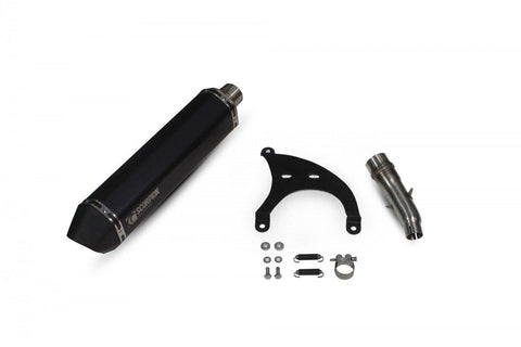 Scorpion Exhaust fits for Yamaha X-Max 300 ('17-'20) (Serket Parallel Full System) (Black Ceramic) - Durian Bikers