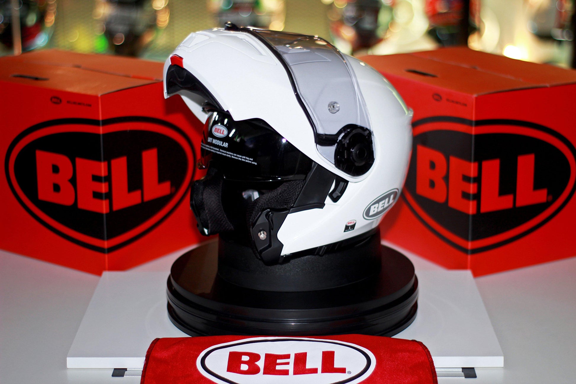 Bell Helmet SRT Modular (Gloss White) – Durian Bikers