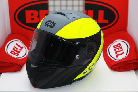 Bell SRT Modular (Presence Matte/Gloss Grey Hi-Viz Yellow) - Durian Bikers