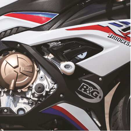 R&G Crash Protectors Aero Style fits for BMW S1000RR ('19-) (Race Kit) (White) - Durian Bikers