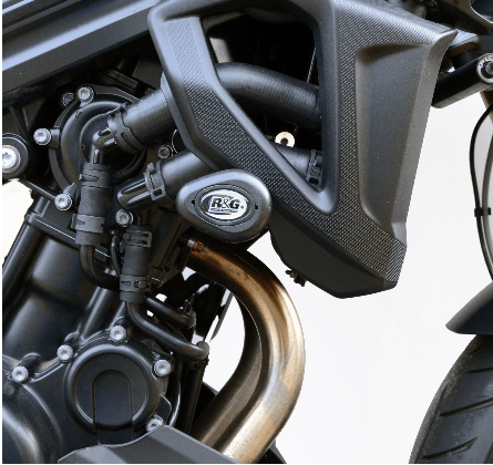 R&G Crash Protectors Aero Style fits for BMW F800R ('15-'18) (Black) - Durian Bikers