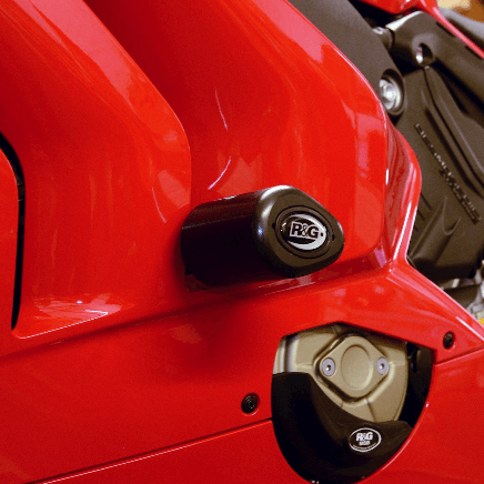 R&G Crash Protectors Aero Style fits for Ducati Panigale V4, V4S & V4R ('20-) (Black) - Durian Bikers