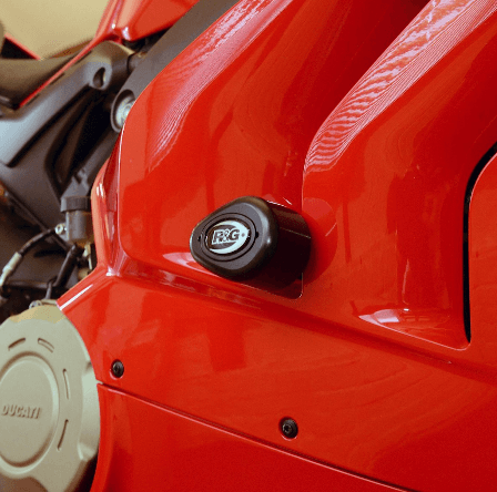 R&G Crash Protectors Aero Style fits for Ducati Panigale V4, V4S & V4R ('20-) (Race Version) (White) - Durian Bikers