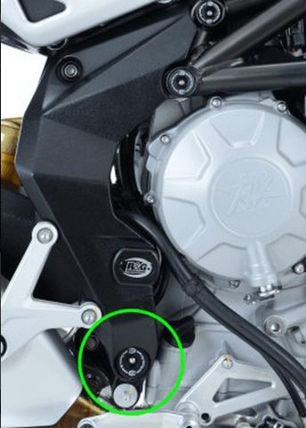 R&G Lower Frame Plug fits for MV Agusta F3 675/800, Brutale 800/800RR, Rivale & Dragster 800 (RHS) - Durian Bikers