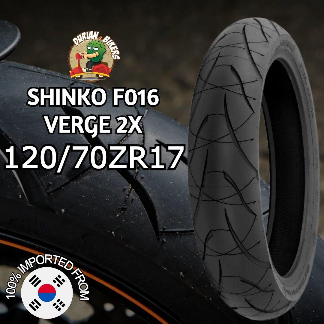 Shinko Tires F016 Series (120/70ZR17) - Durian Bikers