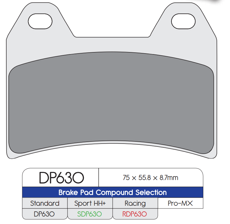DP Brakes (DP630) Brake Pads - Durian Bikers