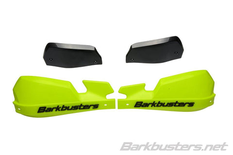Barkbusters VPS Plastic Hand Guards with Wind Deflector set (Yellow HiViz) - Durian Bikers