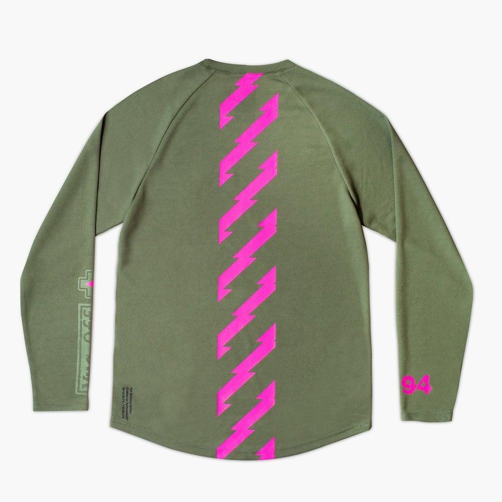 Muc Off Long Sleeve Riders Jersey (Green) - Durian Bikers