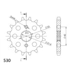 Supersprox Counter Shaft Sprocket for Yamaha MT-01, XJR1300 C Racer, YZF 1000 R1 (CST-579:17) - Durian Bikers