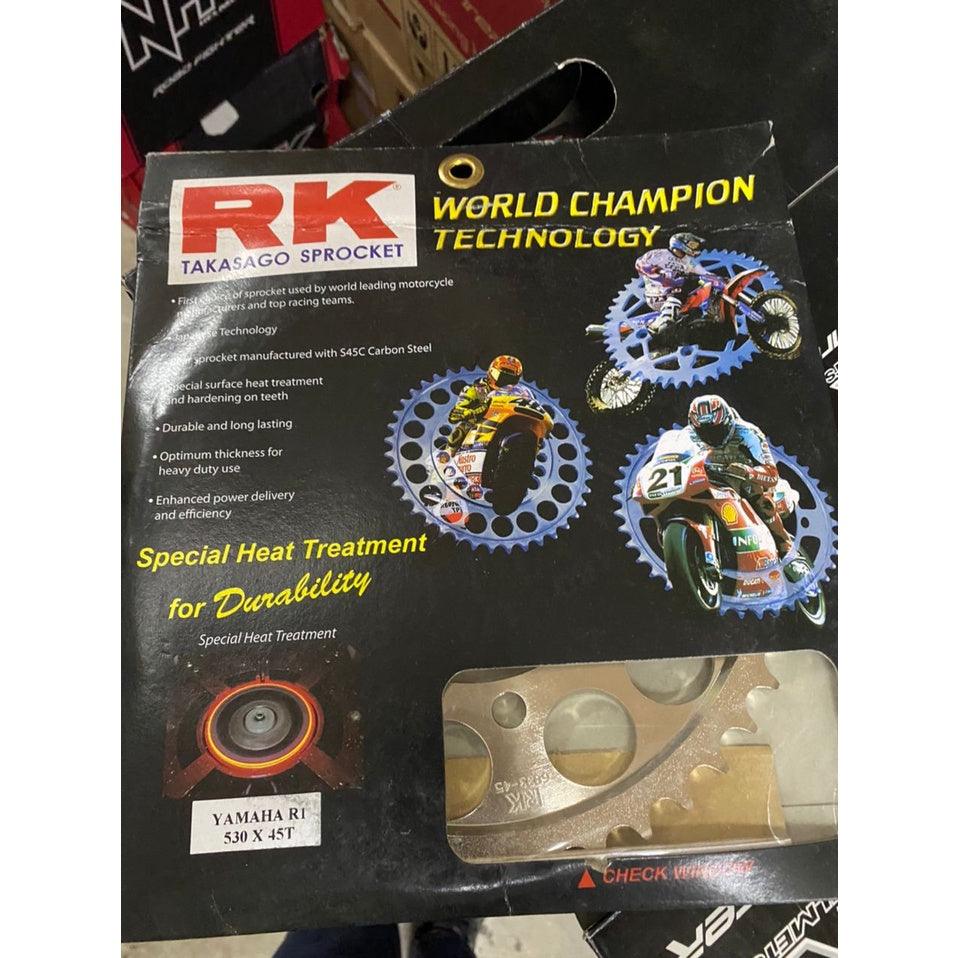 RK Premium Sprocket for Yamaha R1 (530 x 45T / 46T / 47T) - Durian Bikers