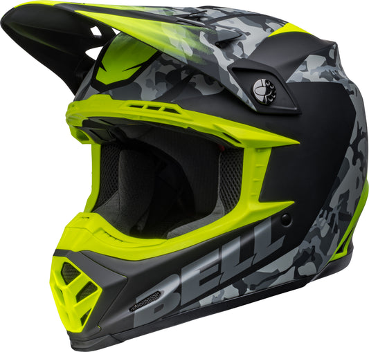 Bell Helmet Moto-9 Mips (Venom Matte Black Camo/Hi Viz)