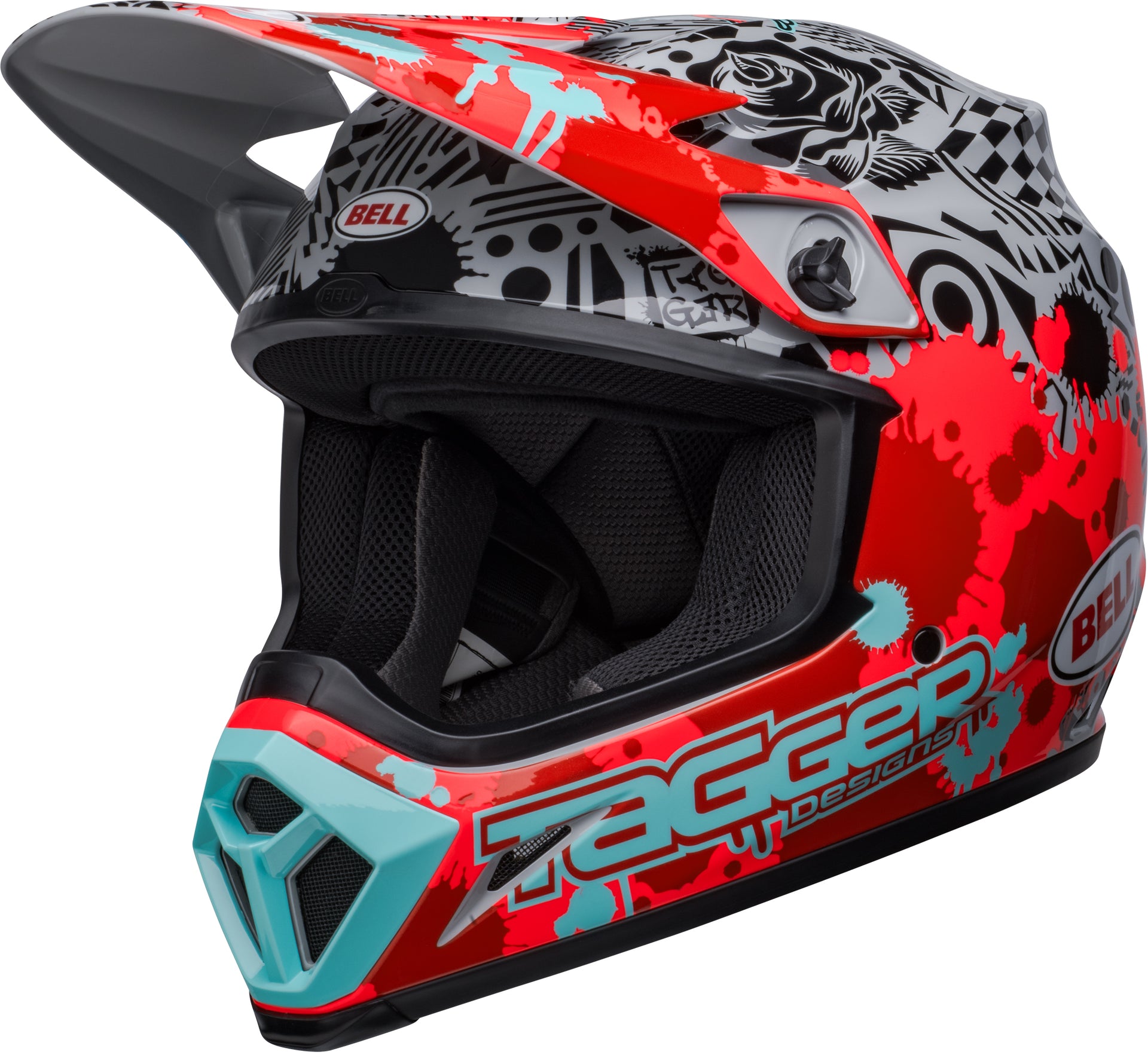 bug splatter motorcycle helmet Bell Helmet MX-9 Mips (Tagger Splatter Bright Red/Gray) – Durian Bikers