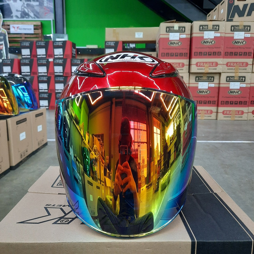 NHK Helmet R6 v2 Solid (Candy Red Glossy)