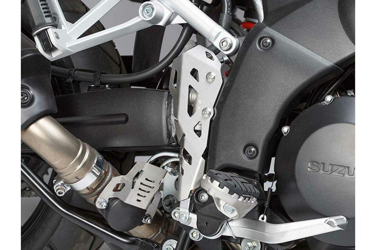 SW Motech Brake Cylinder Guard (Silver) fits for Suzuki V-Strom 1000 ('14-'19) - Durian Bikers
