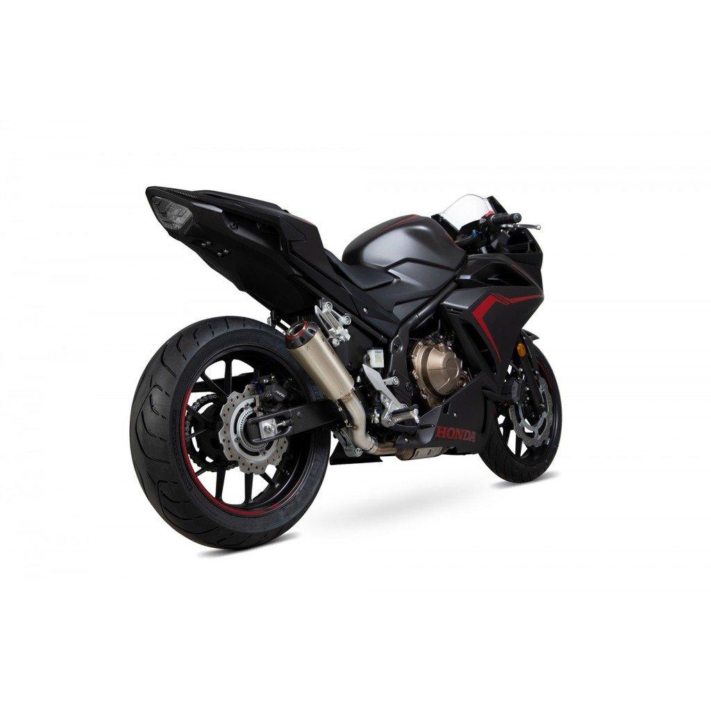Scorpion Exhaust fits for Honda CBR 500 R (2019-) (Red Power Slip On) (Titanium) - Durian Bikers