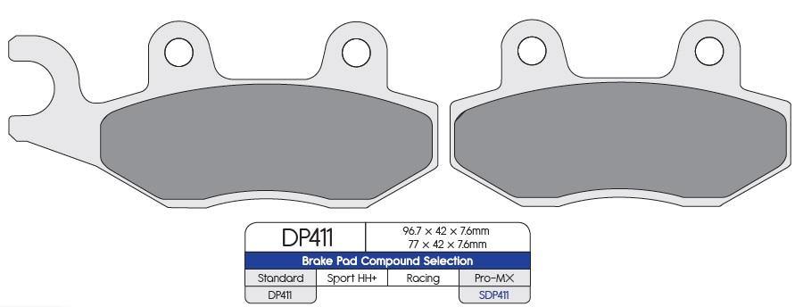 DP Brakes (DP411) Brake Pads - Durian Bikers