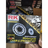 RK Chain & Sprocket Kit for Yamaha RXZ (15T, 34T / 35T / 36T / 37T / 38T / 40T) - Durian Bikers
