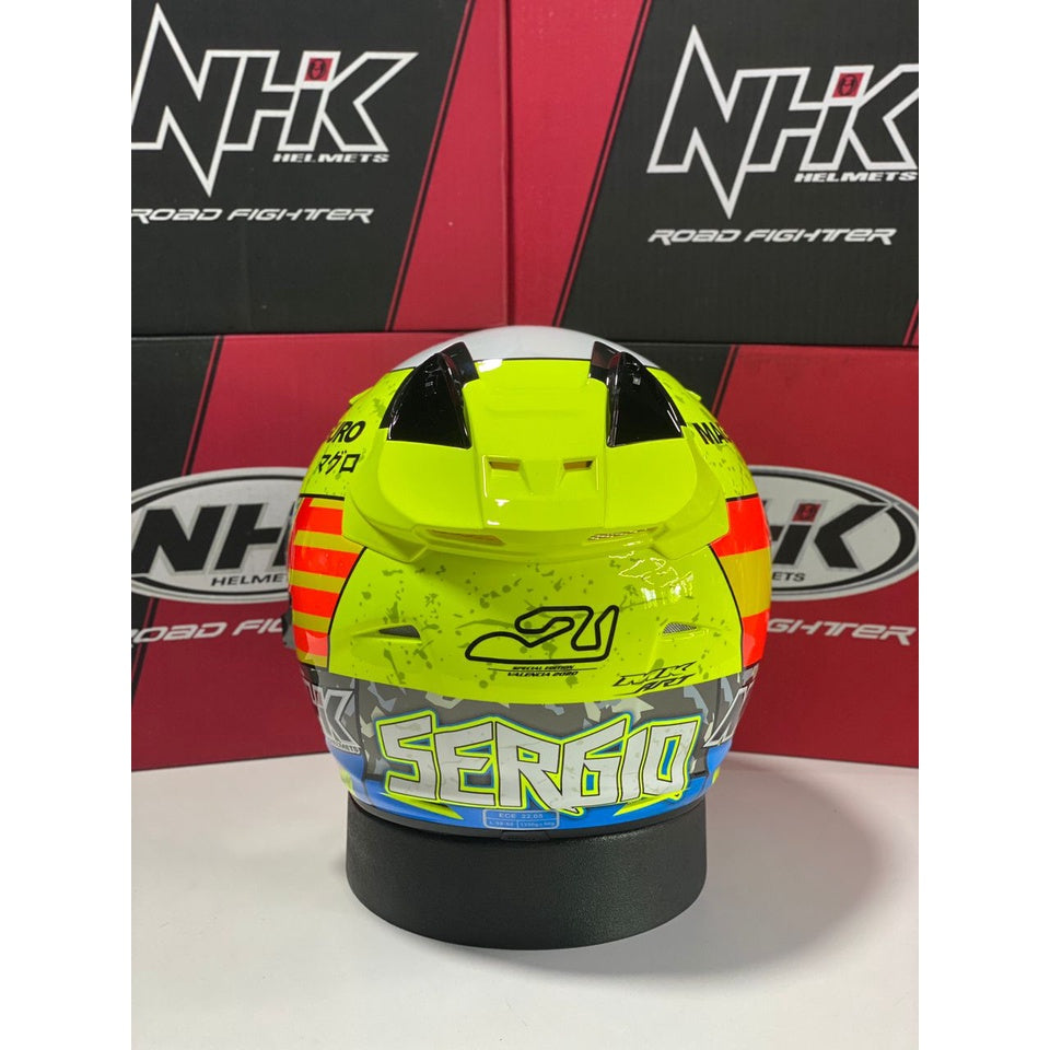 NHK Helmet R1 v2.0 Sergio #2 (Yellow Flo Glossy)