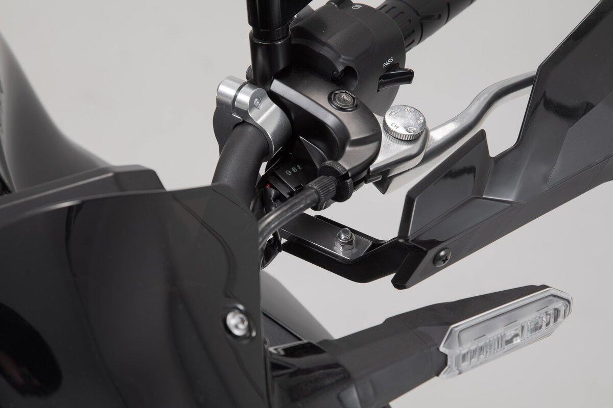 SW Motech Kobra Handguard Mounting Kit (Black) for 22 mm handlebars (1 point attachment) - Durian Bikers