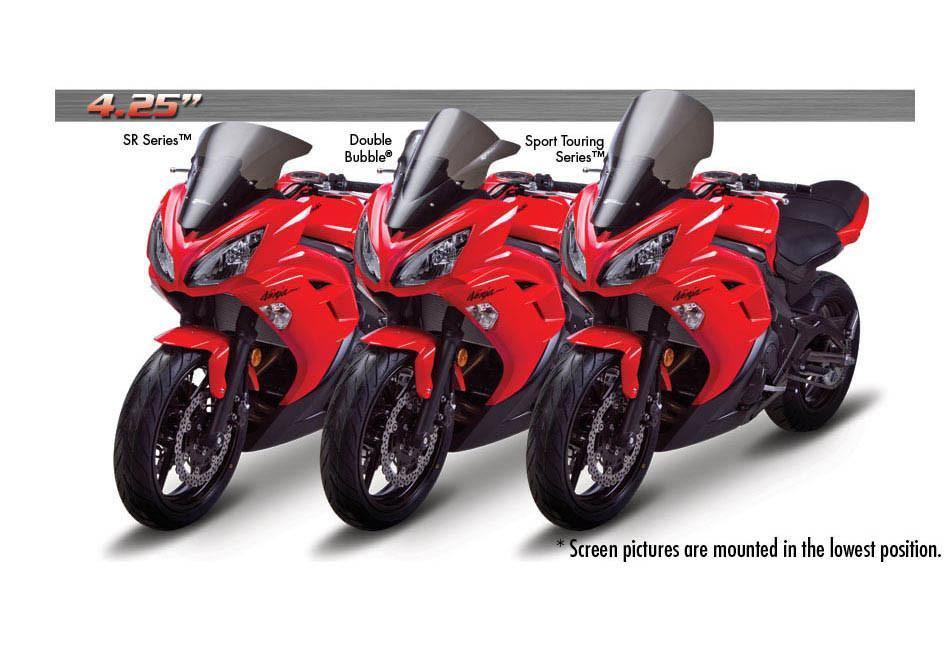 Zero Gravity Double Bubble Windscreen fits for Kawasaki ER6F & Ninja 650 (Light Smoke) - Durian Bikers