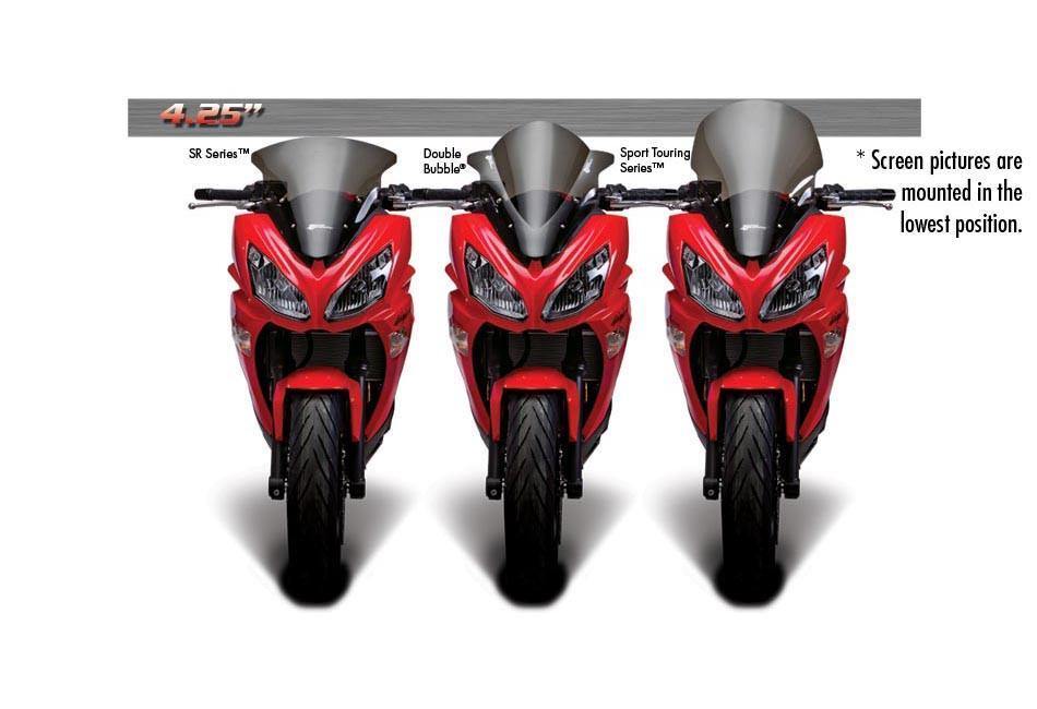 Zero Gravity Double Bubble Windscreen fits for Kawasaki ER6F & Ninja 650 (Light Smoke) - Durian Bikers