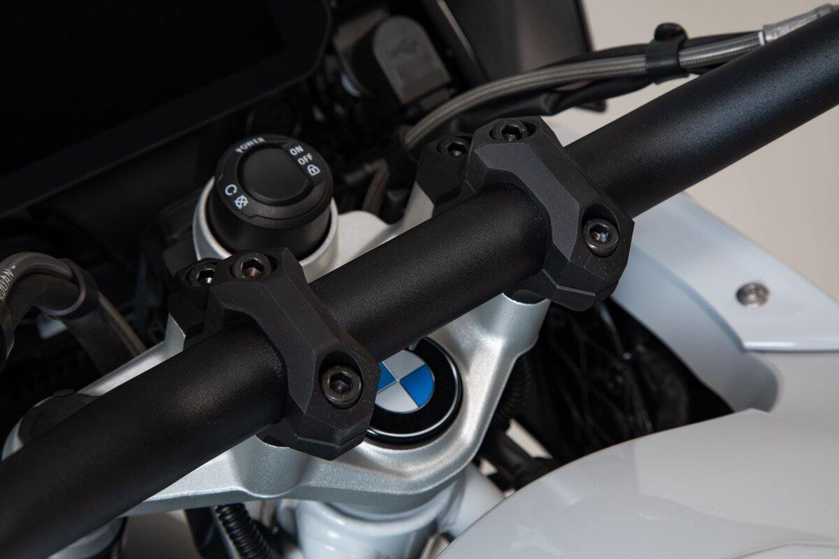 SW Motech Bar Back (H=32mm, Back=25mm) fits for BMW S1000XR ('15-), R1200GS LC ('13-), R1200GS LC Adventure ('13-) & R1200GS LC Rallye ('16-) (Black) - Durian Bikers