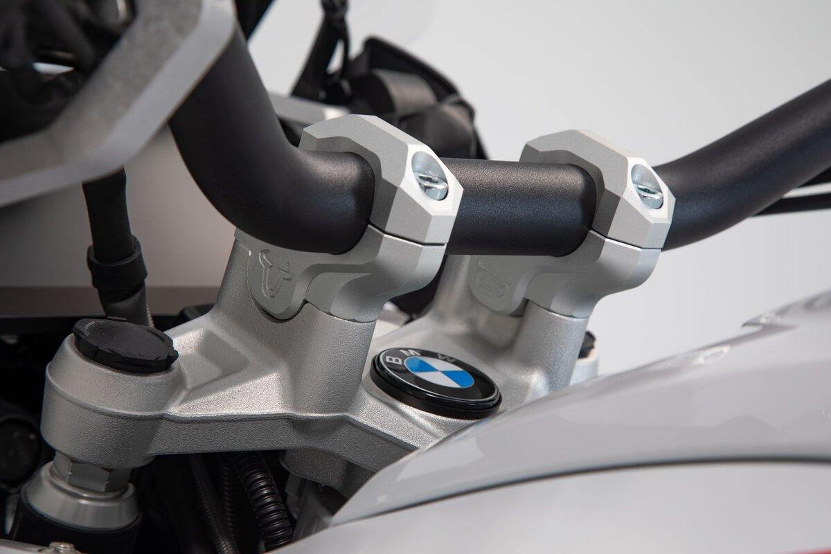 SW Motech Bar Back (H=32mm, Back=25mm) fits for BMW S1000XR ('15-), R1200GS LC ('13-), R1200GS LC Adventure ('13-) & R1200GS LC Rallye ('16-) (Silver) - Durian Bikers