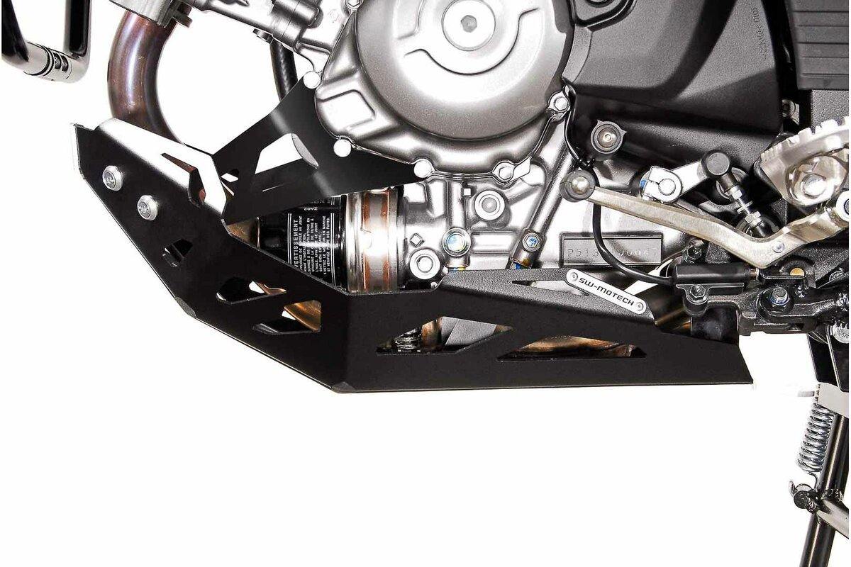 SW Motech Engine Guard (Black / Silver) fits for Suzuki DL650 ('11-) / V-Strom 650 / XT ('15-) - Durian Bikers