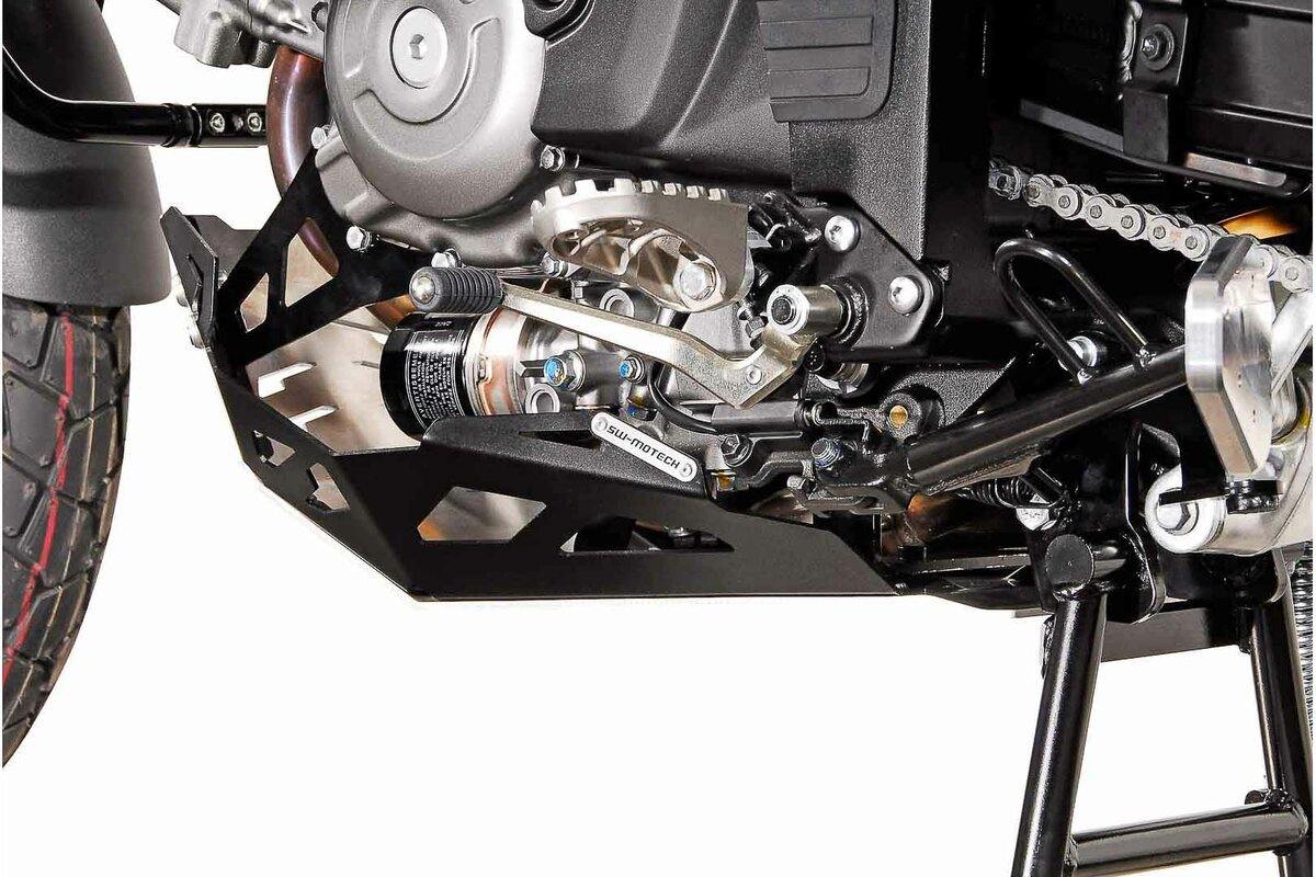 SW Motech Engine Guard (Black / Silver) fits for Suzuki DL650 ('11-) / V-Strom 650 / XT ('15-) - Durian Bikers