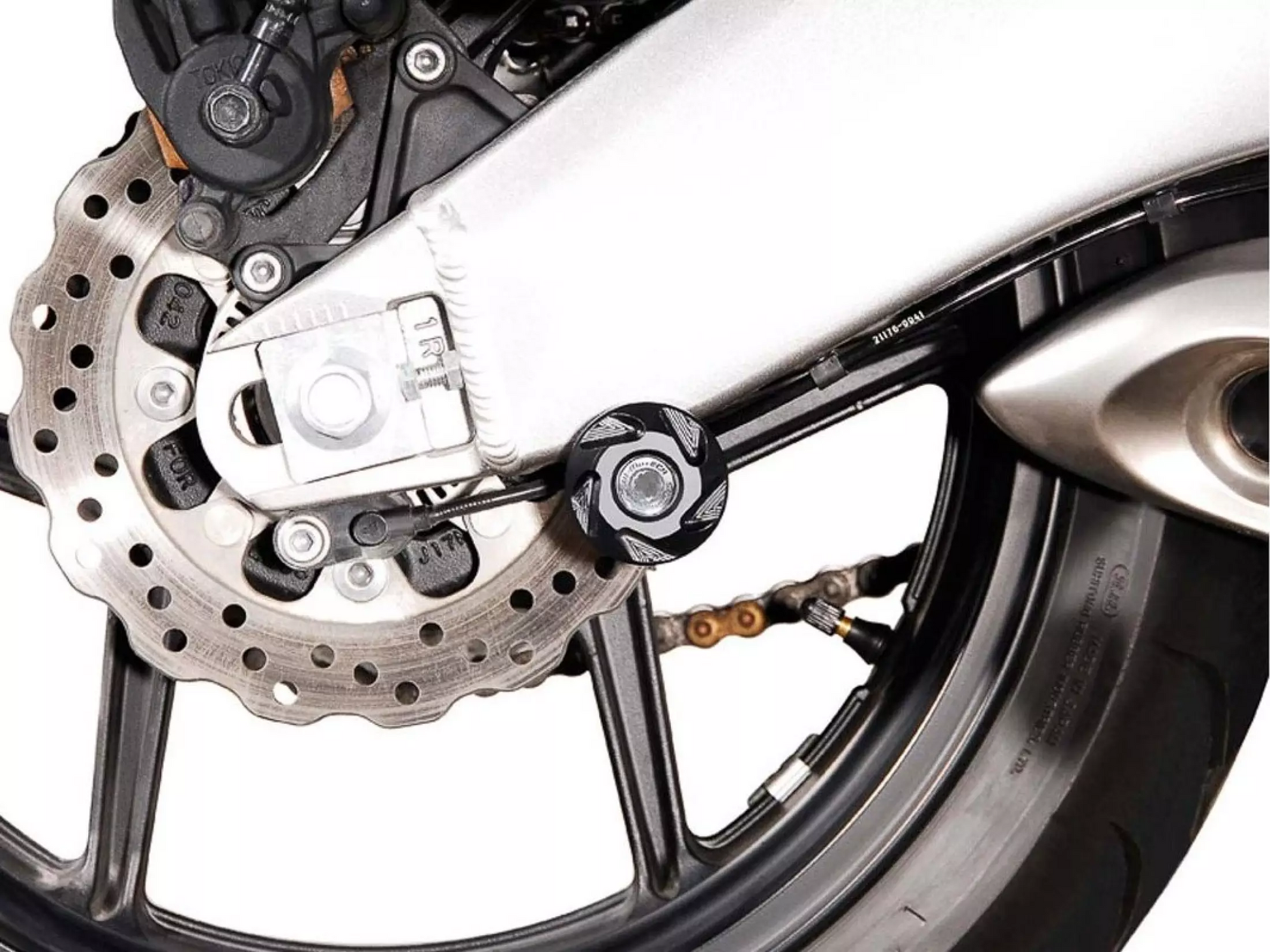 SW Motech Slider Set (Rear Axle Black) fits for Kawasaki Versys 650 ('10-'14) - Durian Bikers