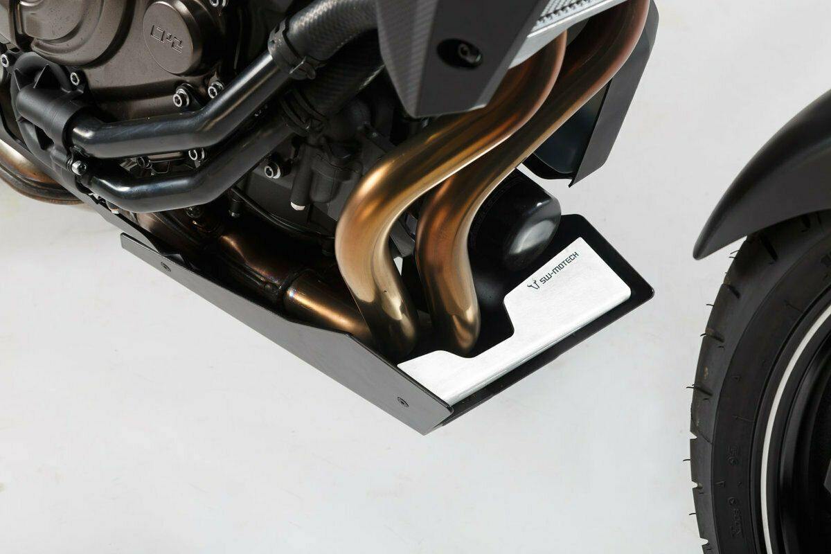 SW Motech Engine Guard (Black / Silver) fits for Yamaha MT-07 ('14-) / Tracer ('16-) / XSR700 ('16-) - Durian Bikers