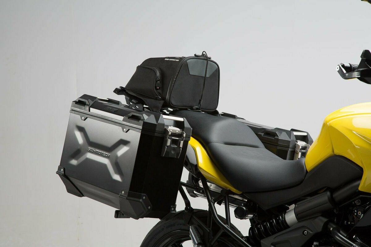 SW Motech ALU Rack (Black) fits for Kawasaki Versys 650 ('15-) - Durian Bikers