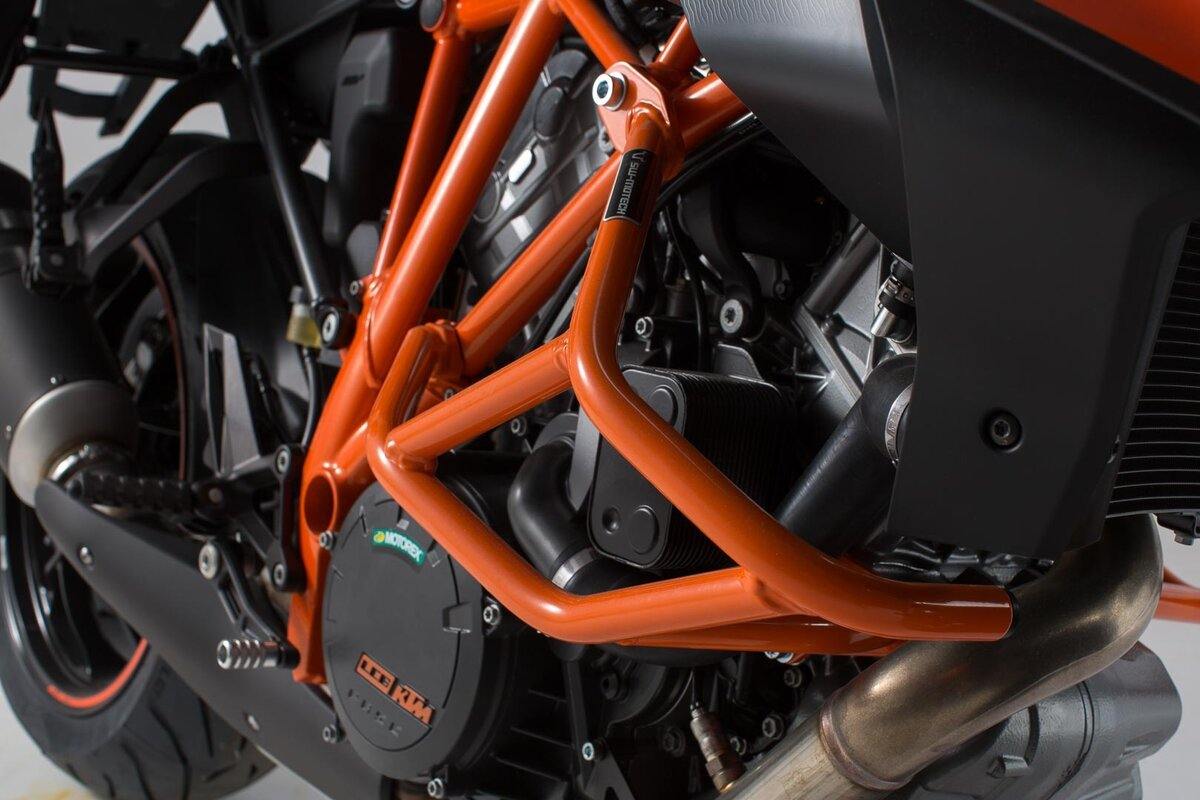 SW Motech Crash Bar (Orange) fits for KTM 1290 Super Duke R / GT ('14-'19) - Durian Bikers