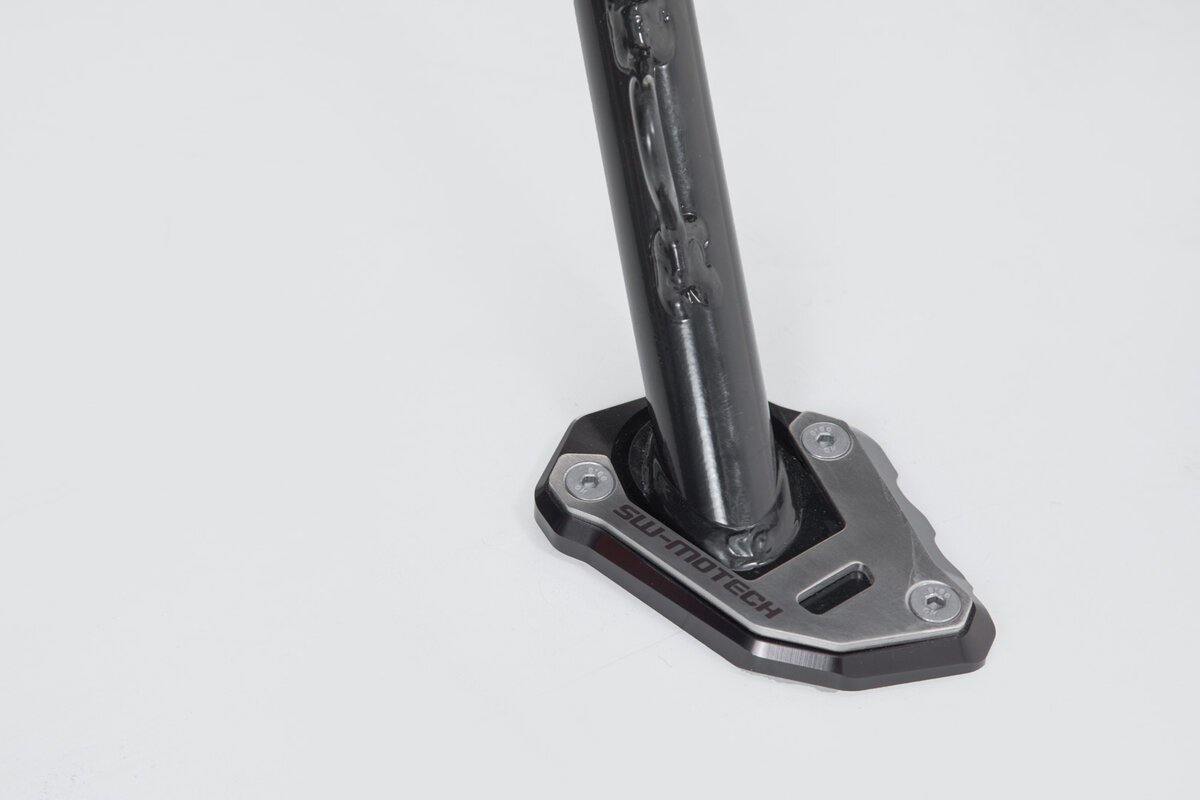 SW Motech Extension Side Stand Foot (Black / Silver) fits for KTM 790 Adv / R, 690 Enduro ('19-) - Durian Bikers