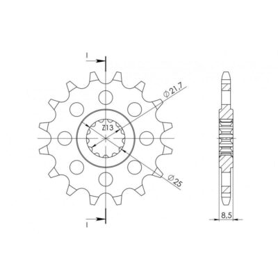 Supersprox Counter Shaft Sprocket for Yamaha XT-Z 750 Super Tenere & Kawasaki ZX-636 Ninja
