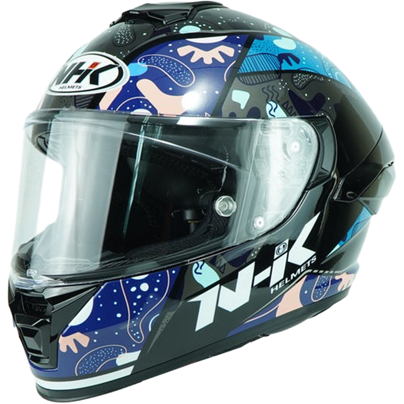NHK Helmet K5R SV Bacteria (Black/Silver Glossy) -1