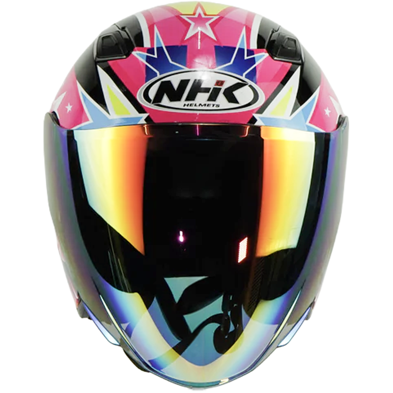 NHK Helmet S1GP S Candy Star (Black/Pink Glossy) -2