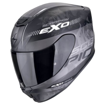 Scorpion Helmet Exo-391 (AVA MATT BLACK/SILVER) -1