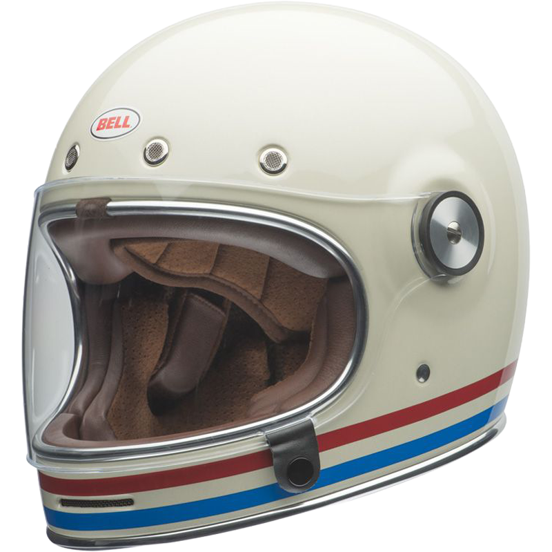 Bell Helmet Bullitt SE (Stripes Gloss Pearl White/OxBlood/Blue) -1