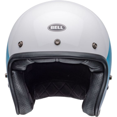 Bell Helmet Custom 500 (Riff Gloss White/Blue)