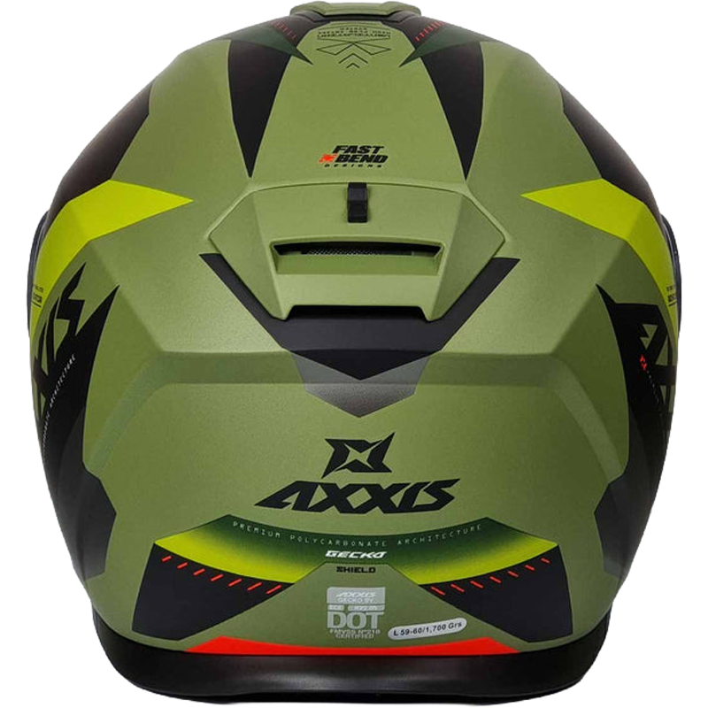 Axxis Helmet Gecko Shield (F6 Matt Green) -2