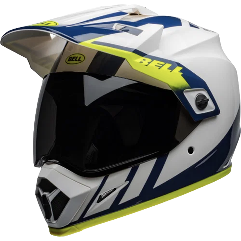 Bell Helmet MX-9 Adventure (Dash White/Blue/Hi-Viz) -1