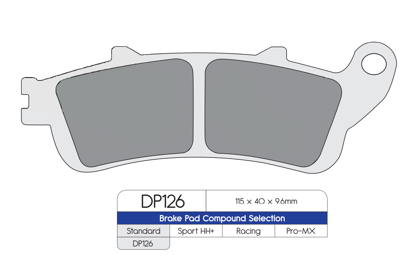 DP Brake Pads for Honda XL1000, GLX Goldwing 1800, VTX (DP126) - Image 4